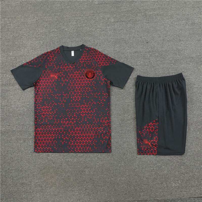 Camiseta de Entrenamiento de Manchester City 2023/2024 Negro/Rojo